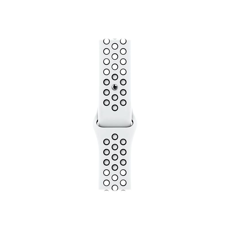 Apple Watch Nike Sport Band 41mm - Pure Platinum/Black Reconditionné - Apple refurbished available on Backmarket