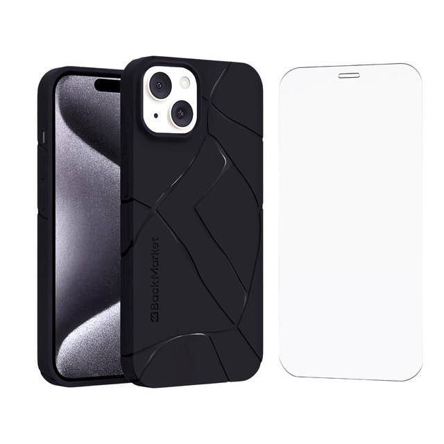 Back Market Case iPhone 13 and protective screen - GRS 4.0 Recycled plastic - Black - Kintsugi Refurbished - Back Market refurbished available on Backmarket