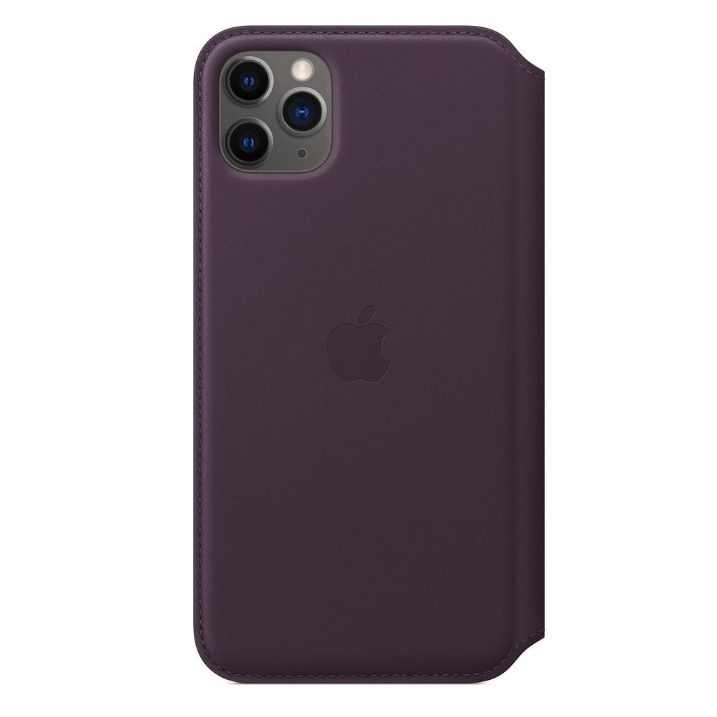 Apple Leather Folio iPhone 11 Pro Max - Leather Aubergine Refurbished - Apple refurbished available on Backmarket