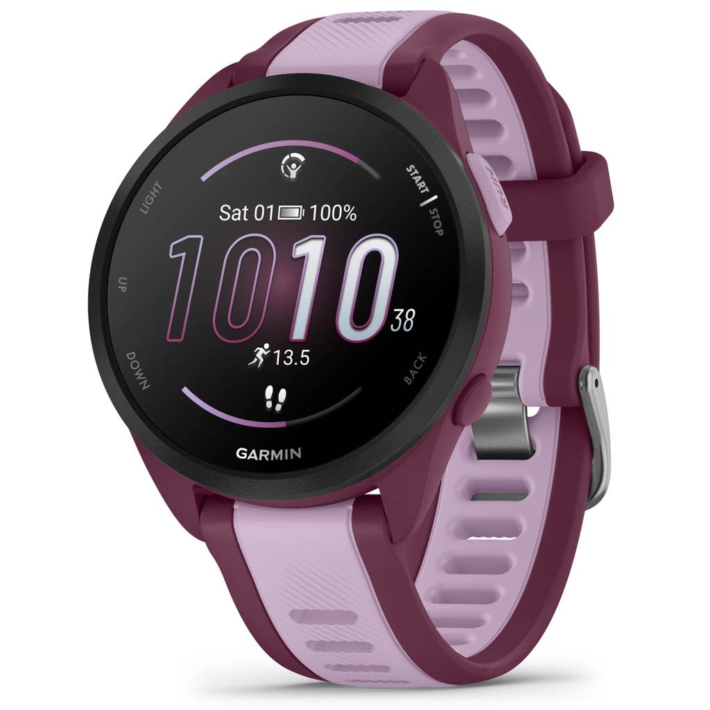 Garmin Smart Watch Forerunner 165 Music HR GPS - Purple Reconditionné - Garmin refurbished available on Backmarket