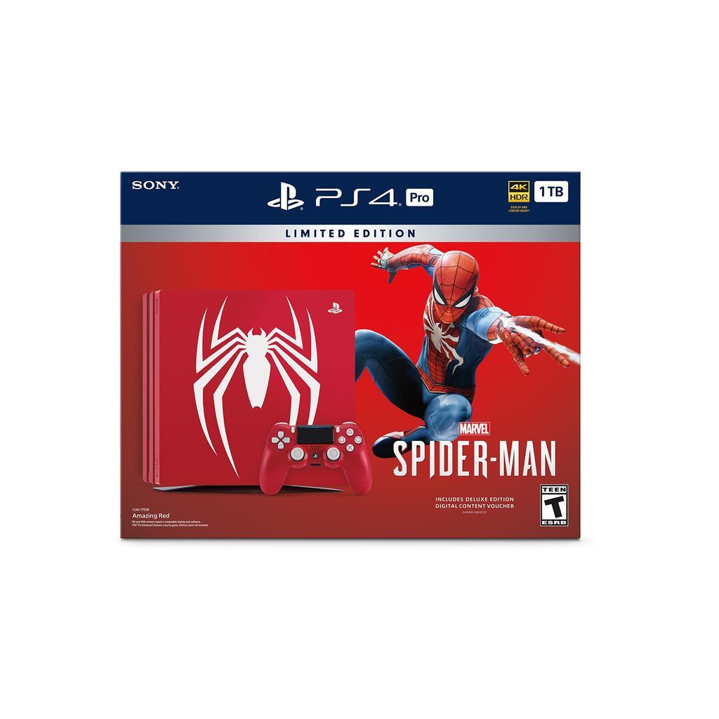 PlayStation 4 Pro 1000GB - Red - Limited edition Marvel’s Spider-Man Reconditionné - Sony refurbished available on Backmarket