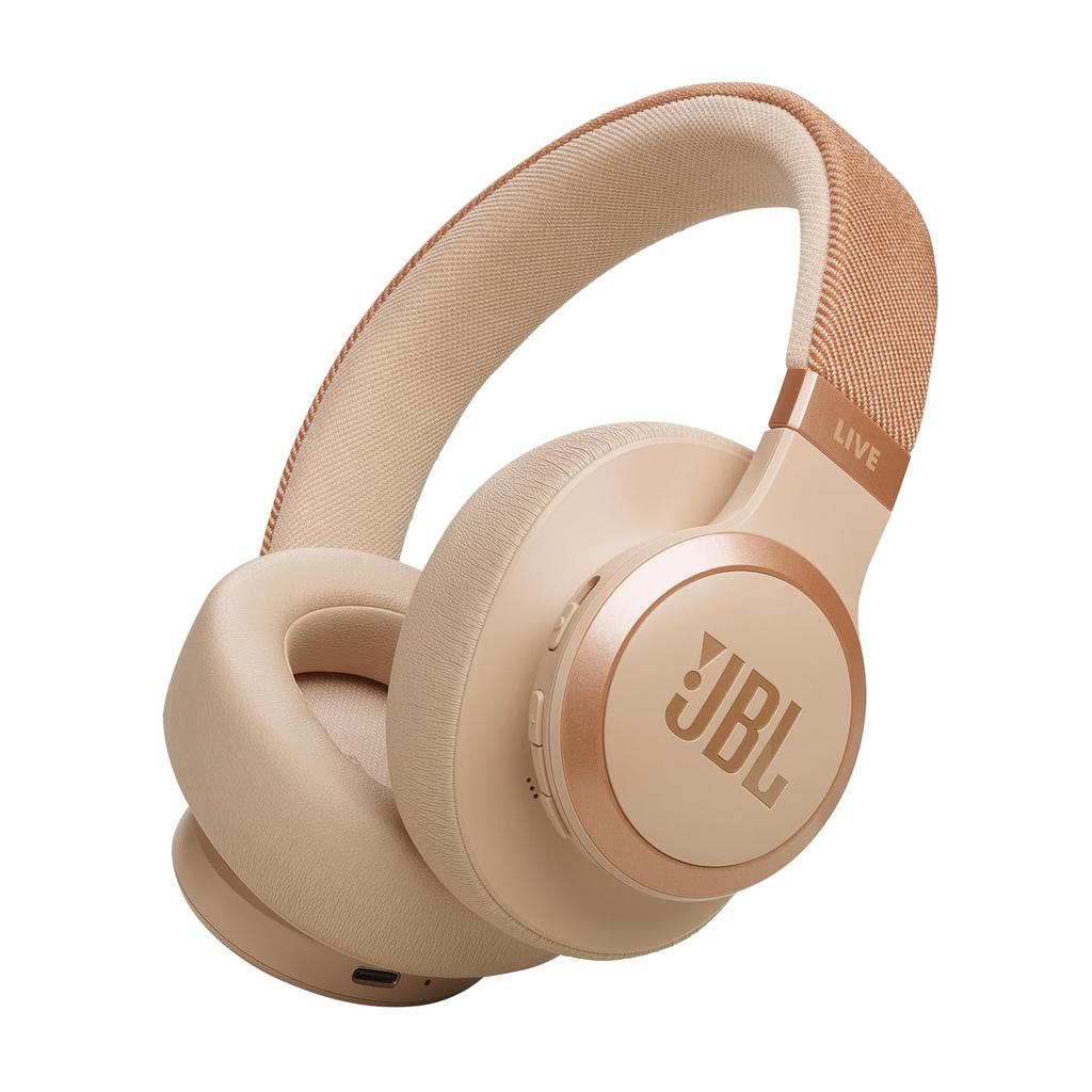 Jbl Live 770 NC Noise cancelling Headphone Bluetooth with microphone - Gold Refurbished - JBL refurbished available on Backmarket