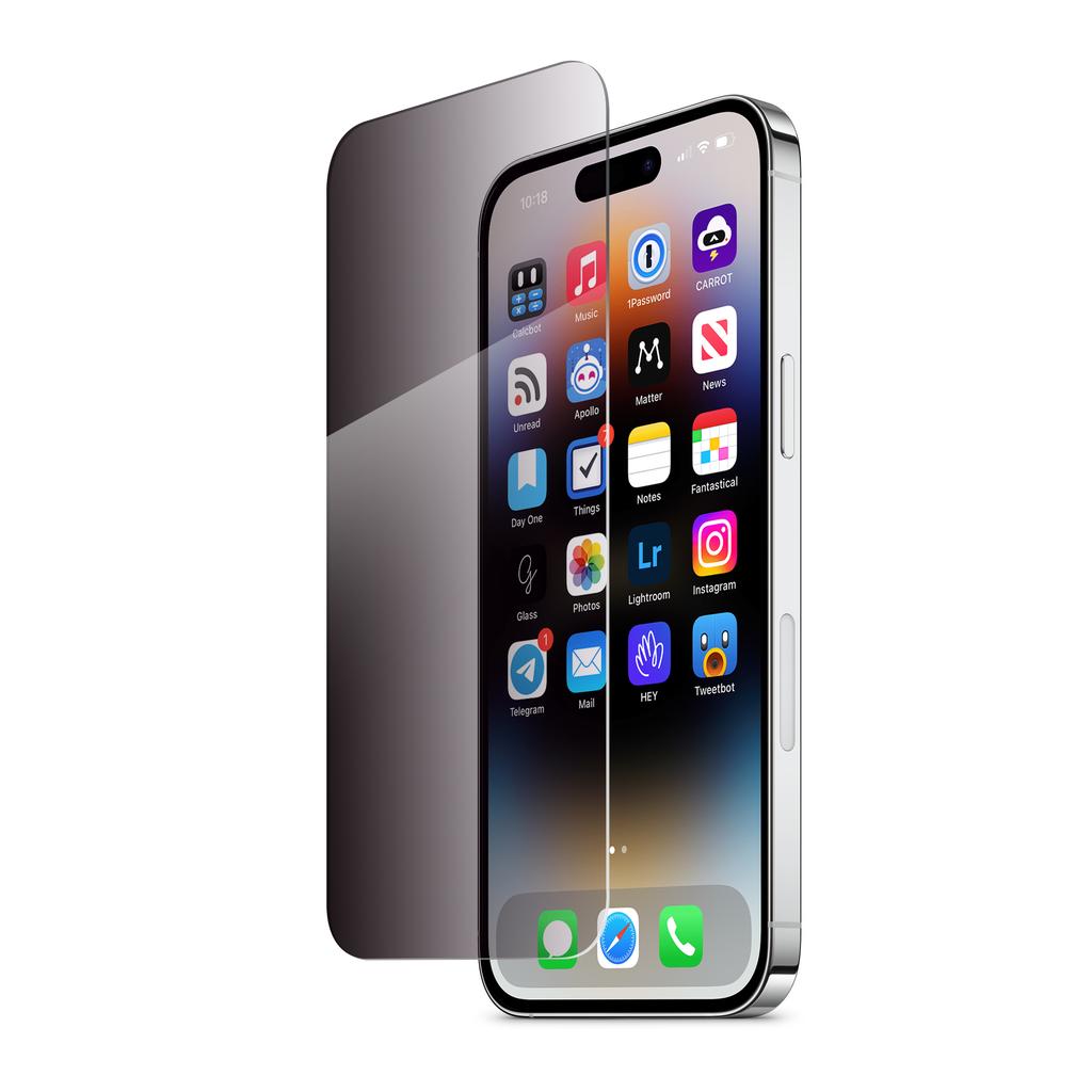 Privacy Tempered Glass Screen Protector iPhone 15 Plus Pro Max Refurbished - N/A (ou "xBase" si vous considérez que c refurbished available on Backmarket