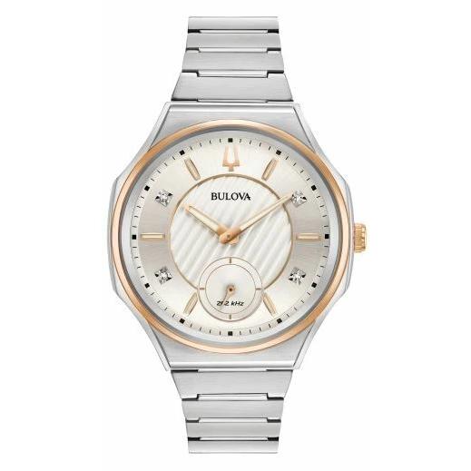 Bulova Smart Watch Curv Diamond Markers Quartz - Silver Reconditionné - Bulova refurbished available on Backmarket