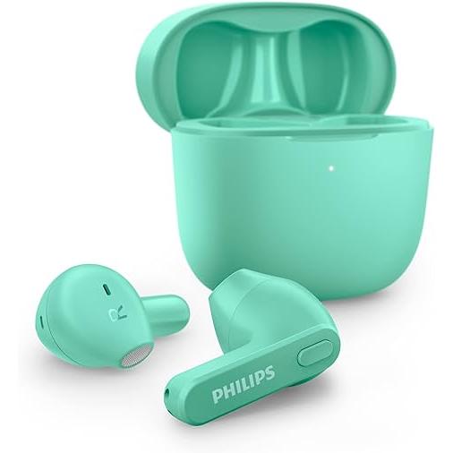 Philips T2236GR Earbud Noise-Cancelling Bluetooth Earphones - Green Reconditionné - Philips refurbished available on Backmarket