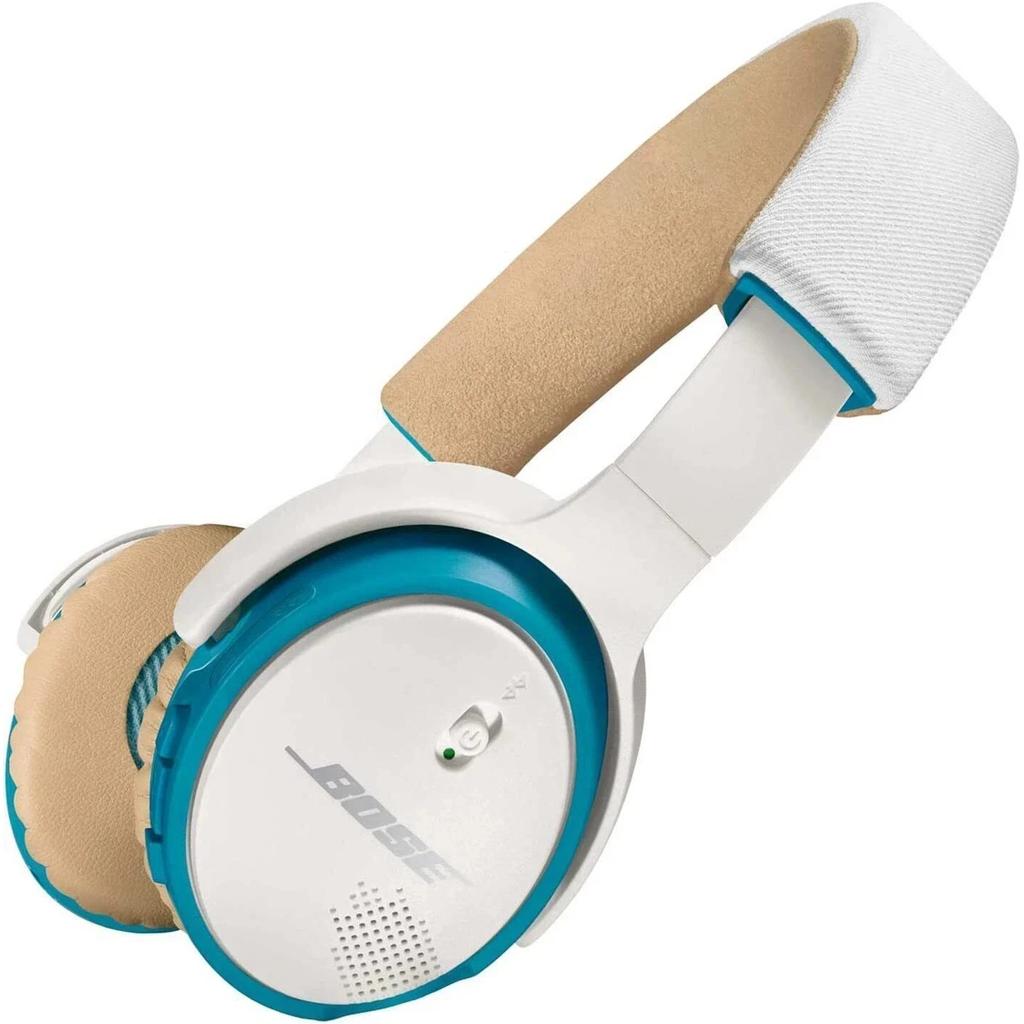 Bose Soundlink Noise cancelling Headphone Bluetooth with microphone - White/Blue Reconditionné - Bose refurbished available on Backmarket