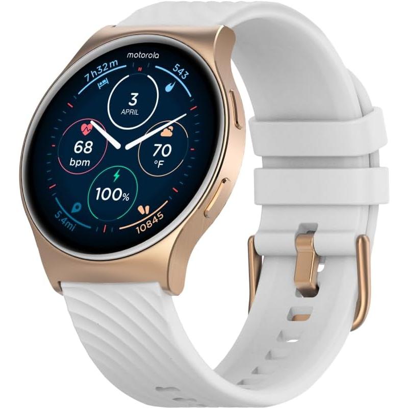 Motorola Smart Watch Moto Watch 120 HR GPS - White Reconditionné - Motorola refurbished available on Backmarket