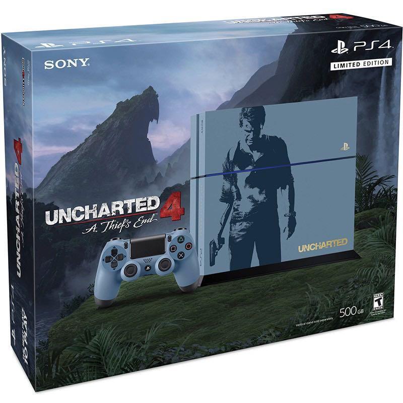 PlayStation 4 500GB - Blue - Limited edition Uncharted 4 + Uncharted 4 Refurbished - $553.00 PlayStation 4 500GB - Blue - Limited edition Uncharted 4 + Uncharted 4 Refurbished - Sony refurbished available on Backmarket