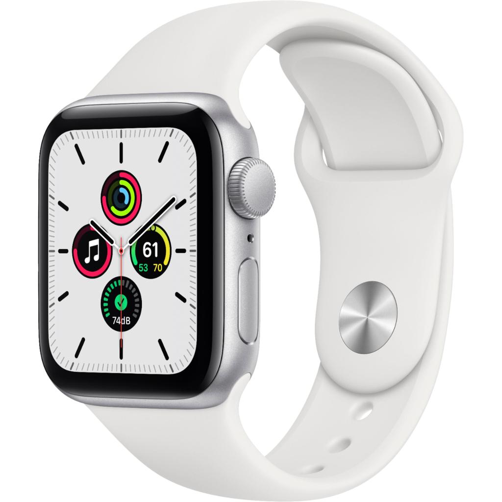 Apple Watch Series SE 1 (2020) GPS 40 mm - Aluminium Silver - Sport band White Refurbished - Apple refurbished available on Backmarket