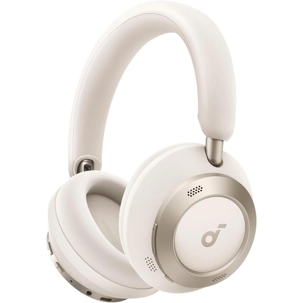 Soundcore Space One Pro Noise cancelling Headphone Bluetooth with microphone - White Refurbished - Anker Soundcore refurbished available on Backmarket