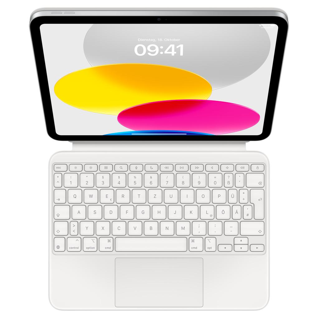 Magic Keyboard (iPad not included) () Wireless - White - QWERTZ - German Refurbished - Apple refurbished available on Backmarket