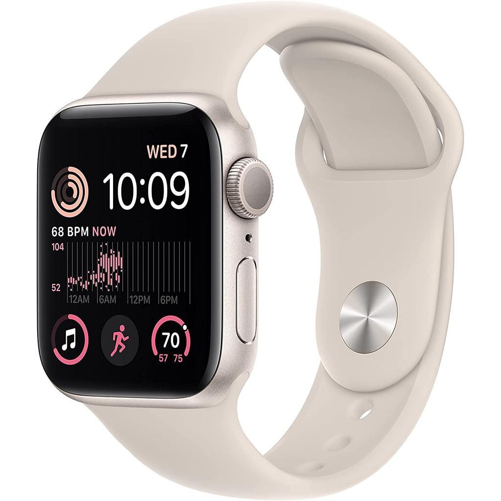 Apple Watch Series SE 2 (2022) GPS 40 mm - Aluminium Starlight - Sport band Starlight Refurbished - Apple refurbished available on Backmarket