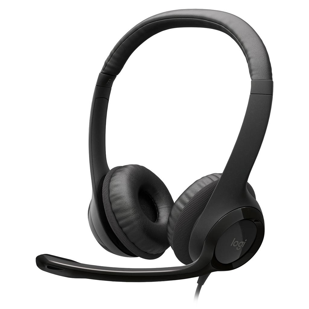 Logitech H390 Headphone with microphone - Black Refurbished - Logitech refurbished available on Backmarket