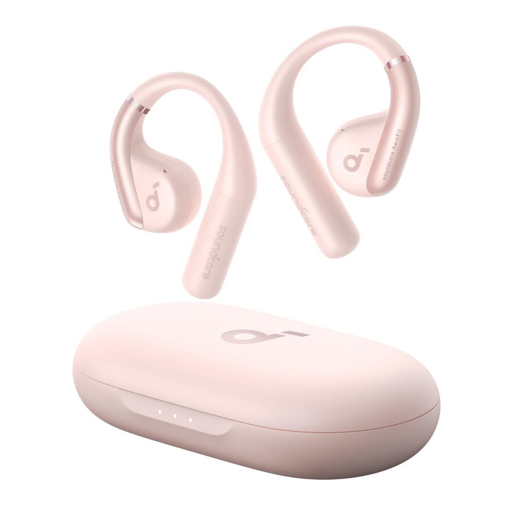 Soundcore AeroFit Earbud Noise-Cancelling Bluetooth Earphones - Pink Reconditionné - Anker Soundcore refurbished available on Backmarket