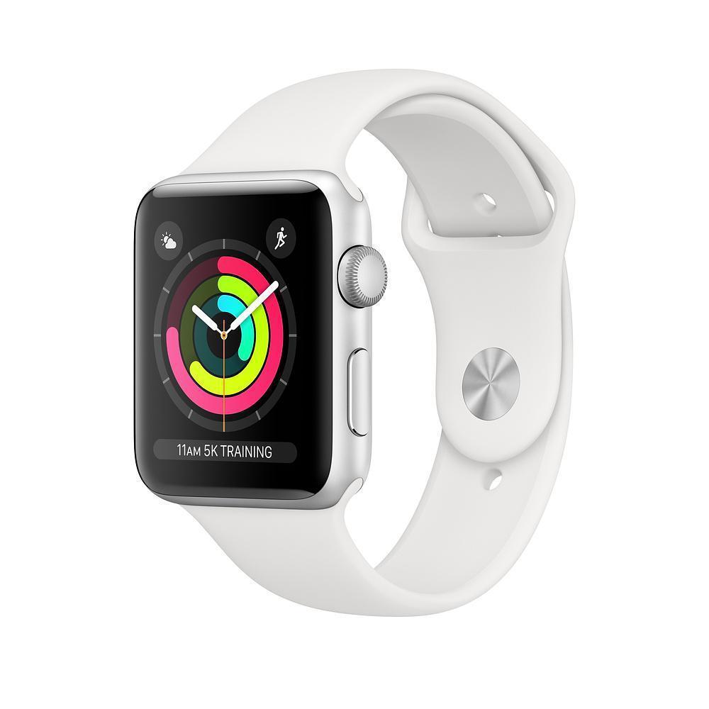 Apple Watch Series 3 (2017) GPS 38 mm - Aluminium Silver - Sport band White Refurbished - Apple refurbished available on Backmarket