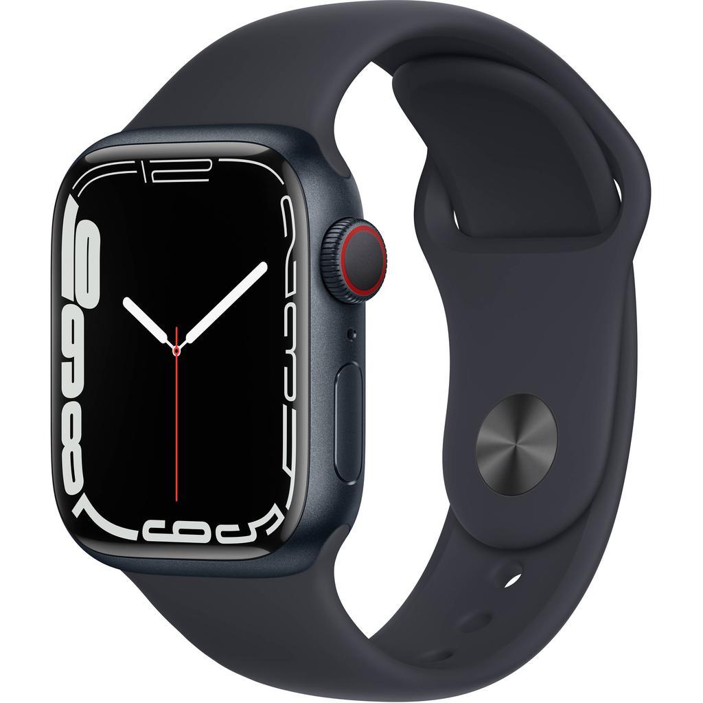 Apple Watch Series 7 (2021) GPS 41 mm - Aluminium Midnight - Sport band Black Refurbished - Apple refurbished available on Backmarket