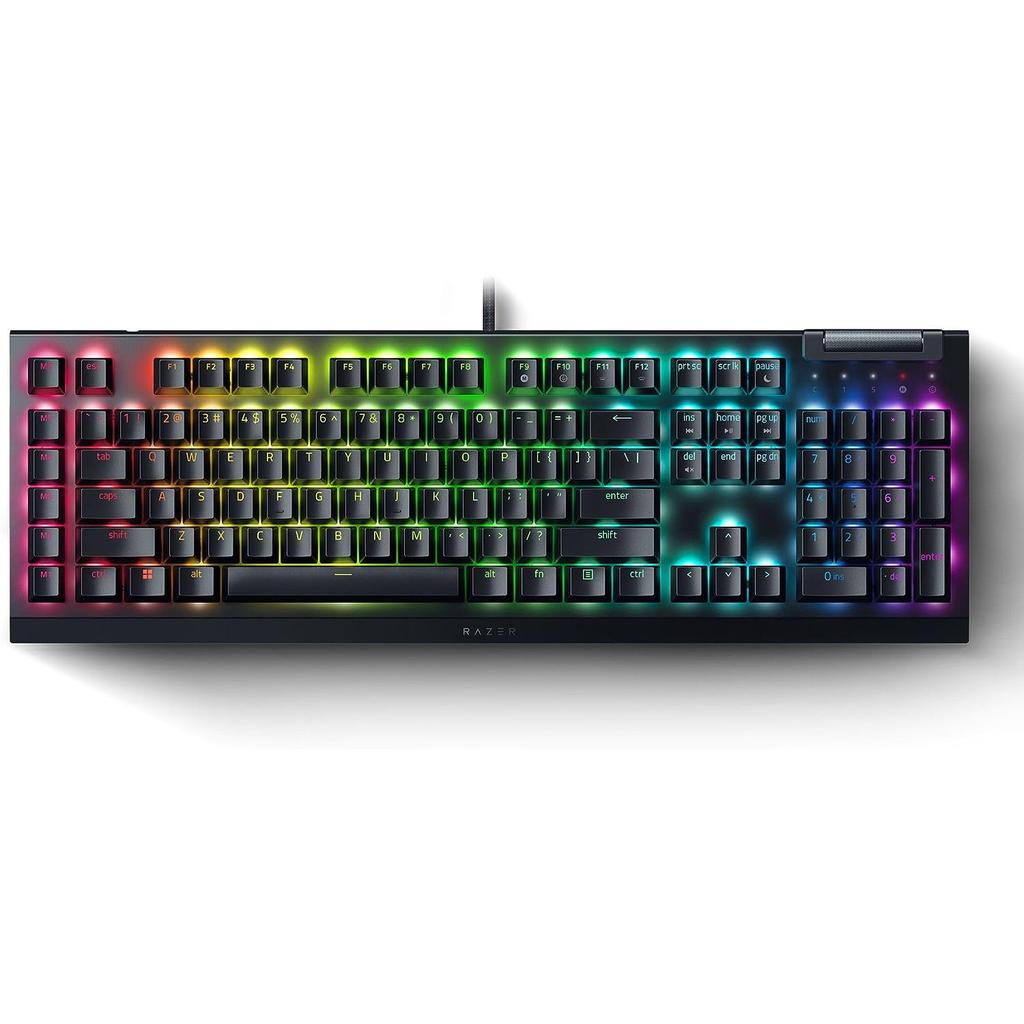 Razer Keyboard QWERTY Backlit Keyboard BlackWidow V4 X Full Size - Green Switch Refurbished - Razer refurbished available on Backmarket