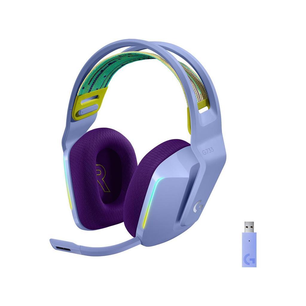 Logitech G733 Gaming Headphone Bluetooth with microphone - Purple Refurbished - Logitech refurbished available on Backmarket