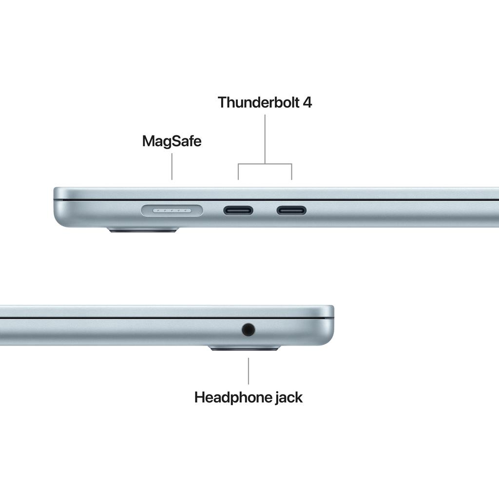 MacBook Air (2025) 15-inch - Apple M4 10-core and 10-core GPU - 24GB RAM - SSD 2000GB - Standard display Refurbished - View 4 - Apple