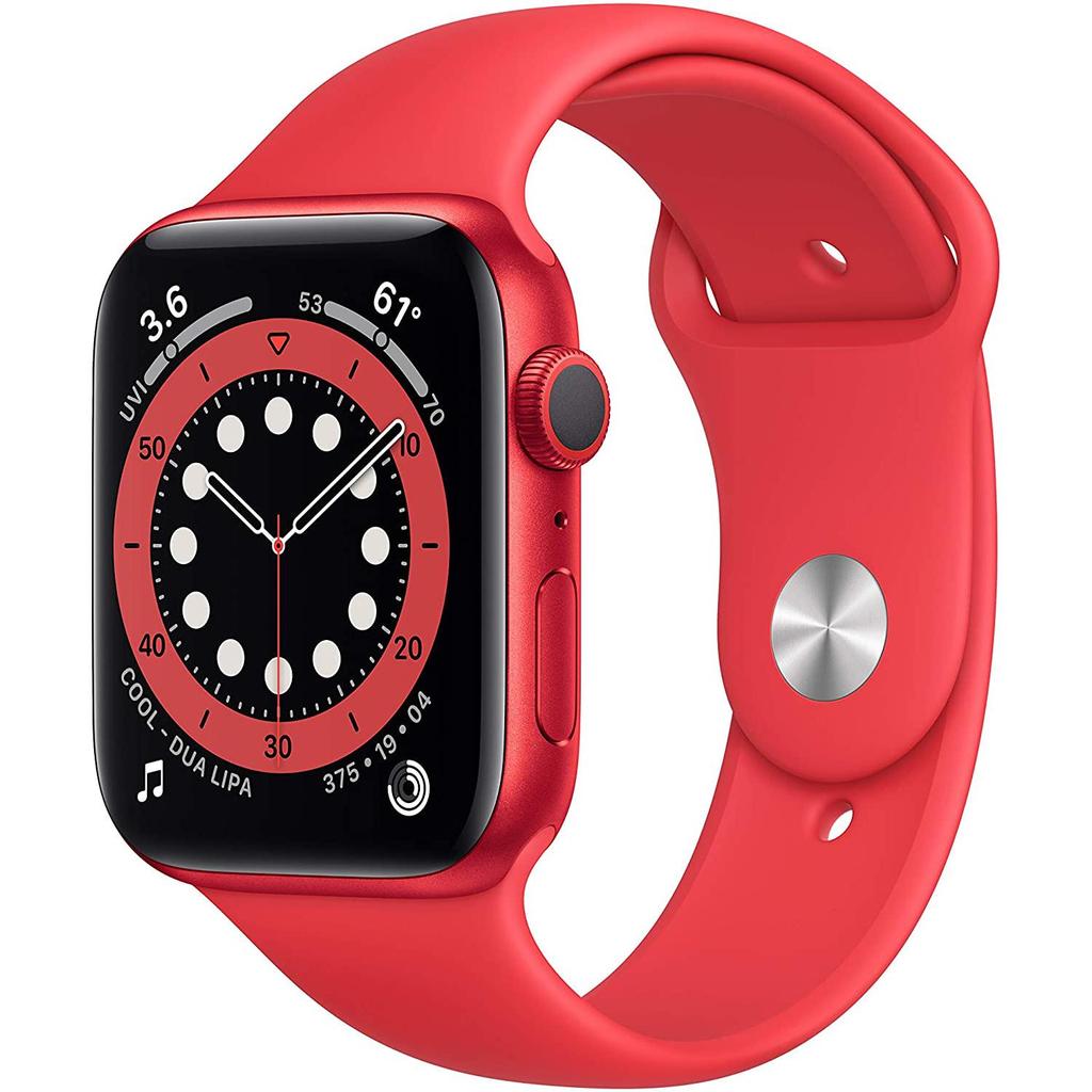 Apple Watch Series 6 (2020) GPS 44 mm - Aluminium Red - Sport band Red Reconditionné - Apple refurbished available on Backmarket