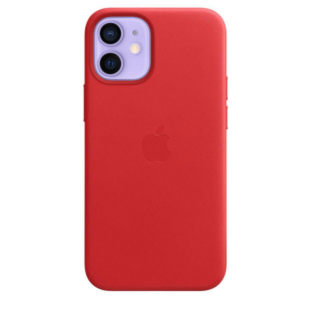 Apple Case iPhone 12 mini - Leather Red Refurbished - Apple refurbished available on Backmarket
