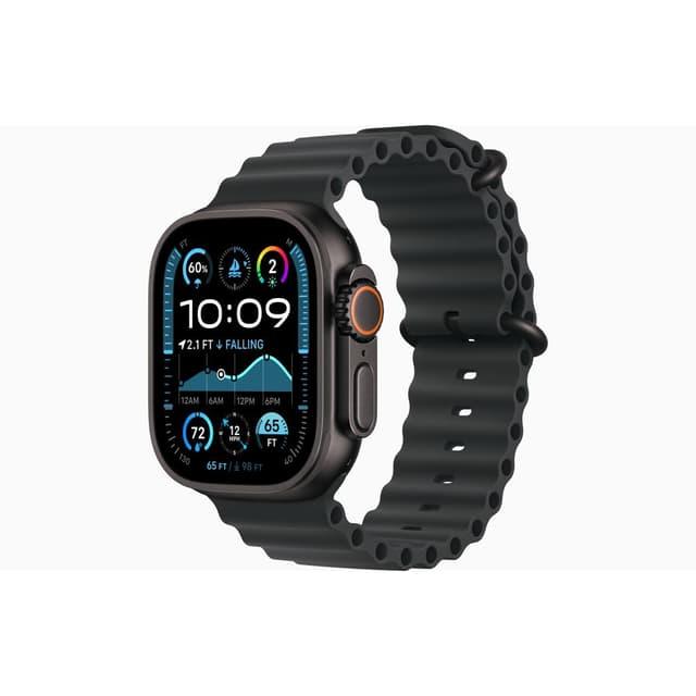 Apple Watch Ultra 2 (2024) GPS + Cellular 49 mm - Titanium Black - Ocean band Blue Reconditionné - Apple refurbished available on Backmarket