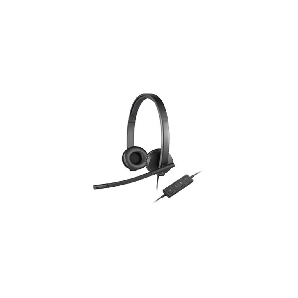 Logitech H570E Headphone with microphone - Black Refurbished - Logitech refurbished available on Backmarket
