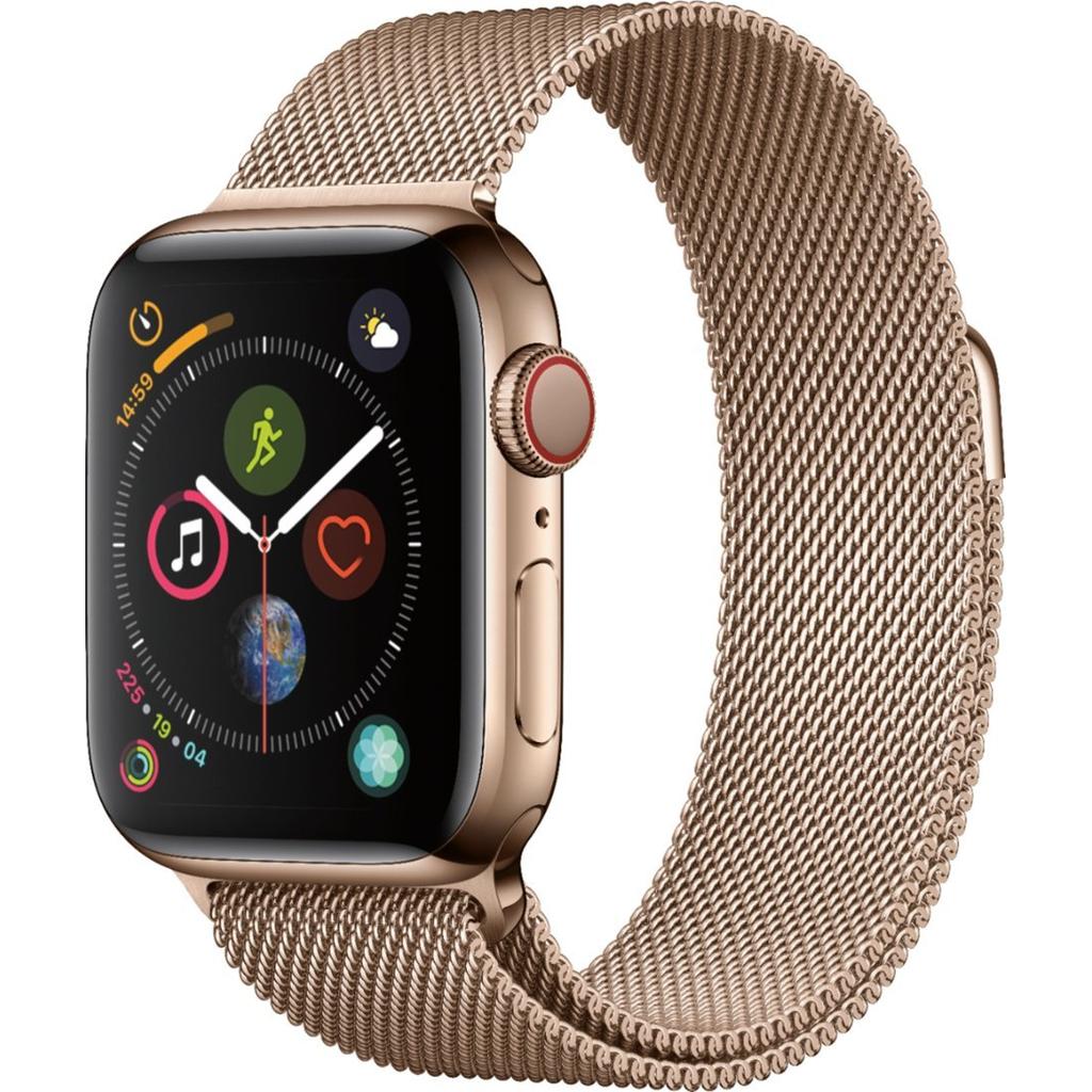 Apple Watch Series 4 (2018) GPS + Cellular 40 mm - Stainless steel Gold - Milanese loop Gold Reconditionné - Apple refurbished available on Backmarket