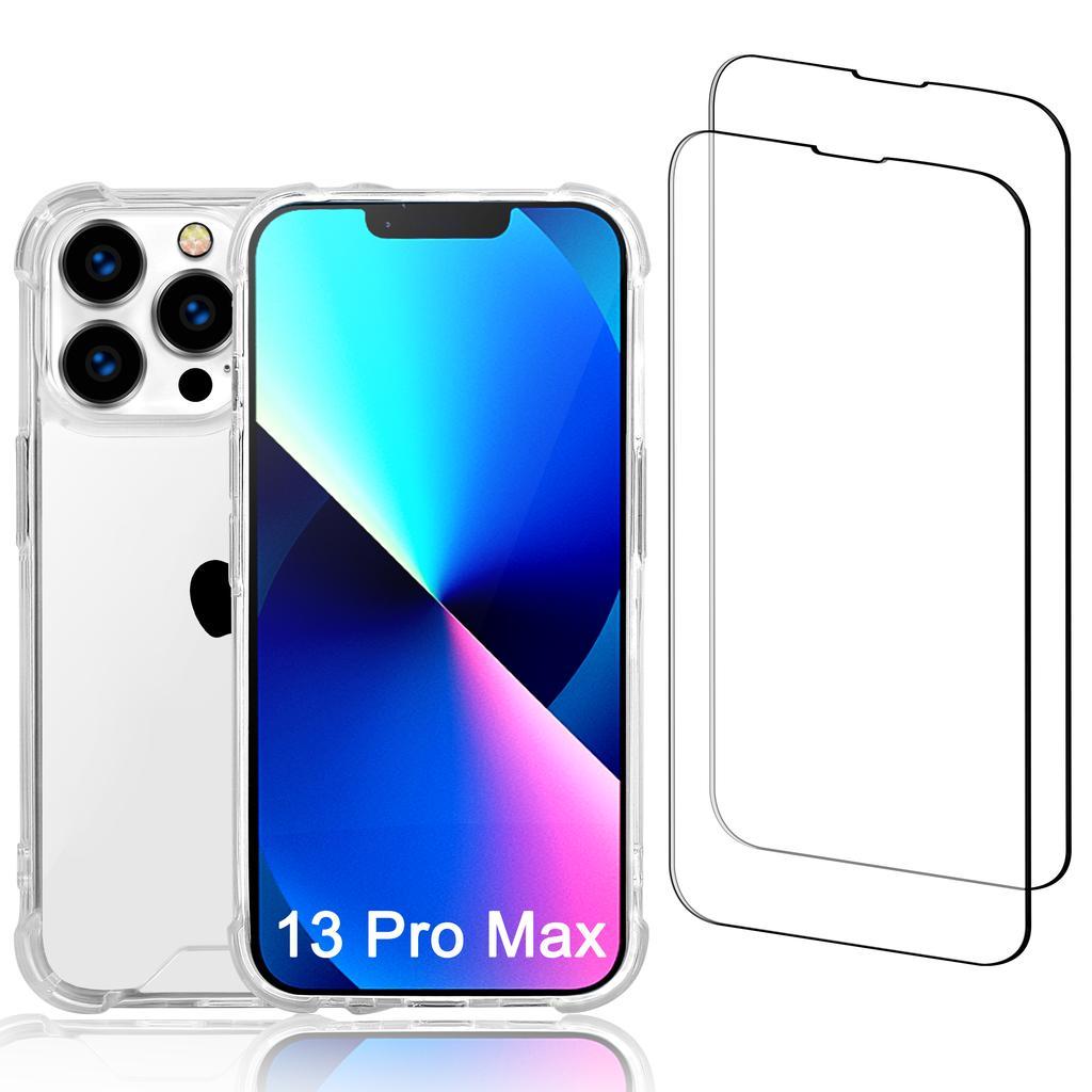 iPhone 13 Pro Max case and 2 protective screens - Recycled plastic - Transparent Reconditionné - EcoTech (si c'est une marque connue, sin refurbished available on Backmarket