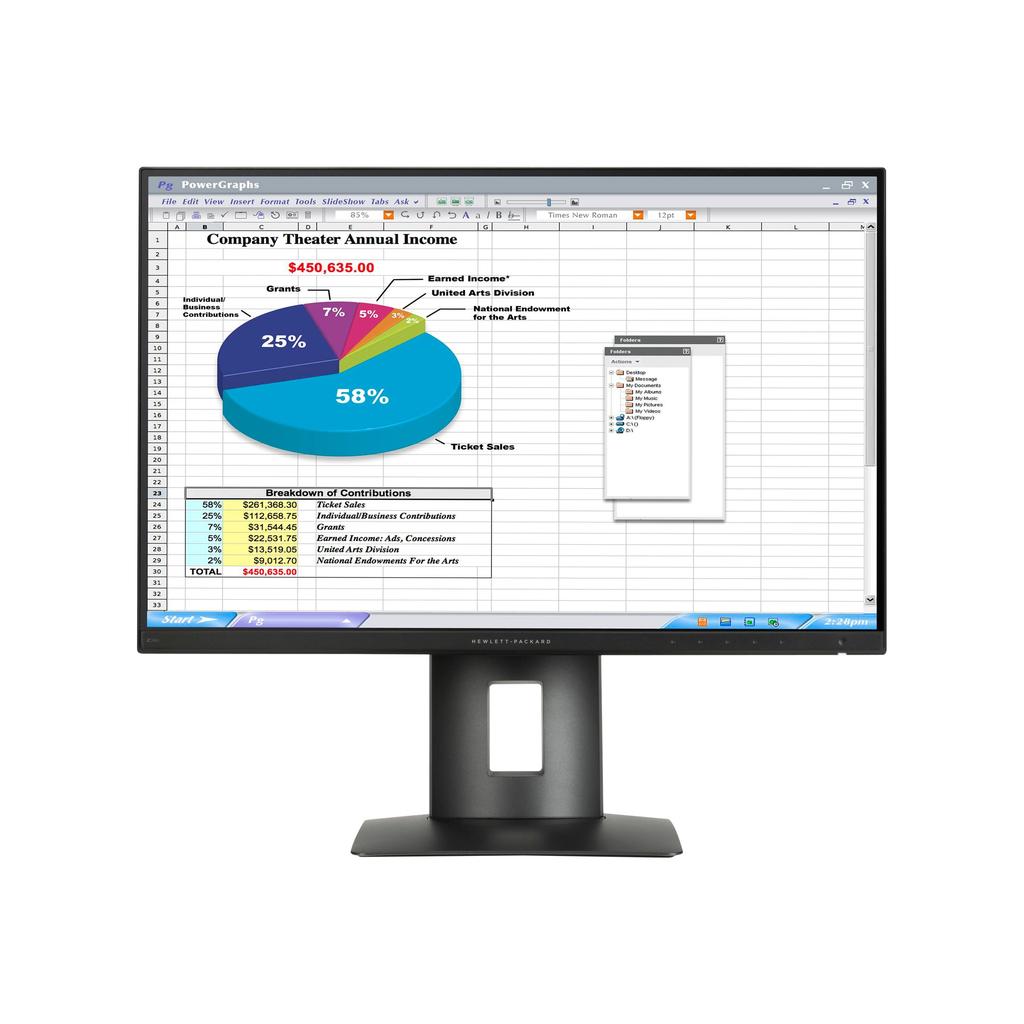 Hp 24-inch Monitor 1920 x 1200 LCD (Z24n) Refurbished - Hewlett-Packard (ou HP en abrégé) refurbished available on Backmarket