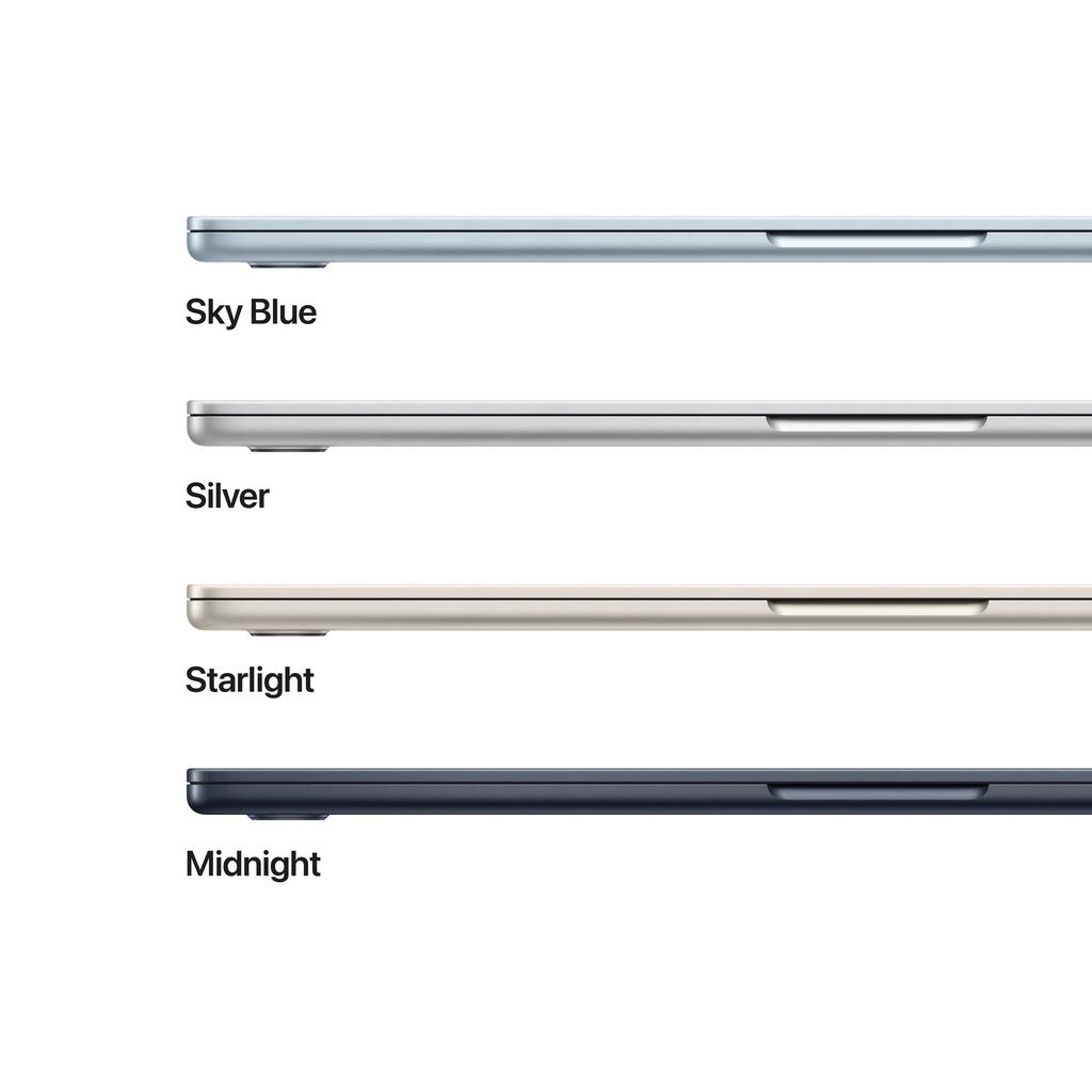 MacBook Air (2025) 15-inch - Apple M4 10-core and 10-core GPU - 32GB RAM - SSD 1000GB - Standard display Refurbished - View 3 - Apple