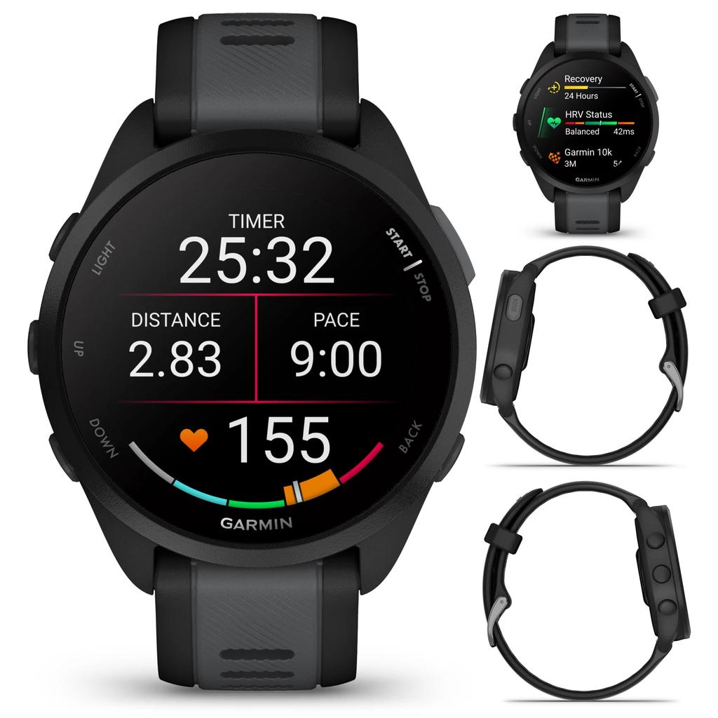 Garmin Forerunner 165 Music Bluetooth 43 mm - Black/Gray Refurbished - Garmin refurbished available on Backmarket