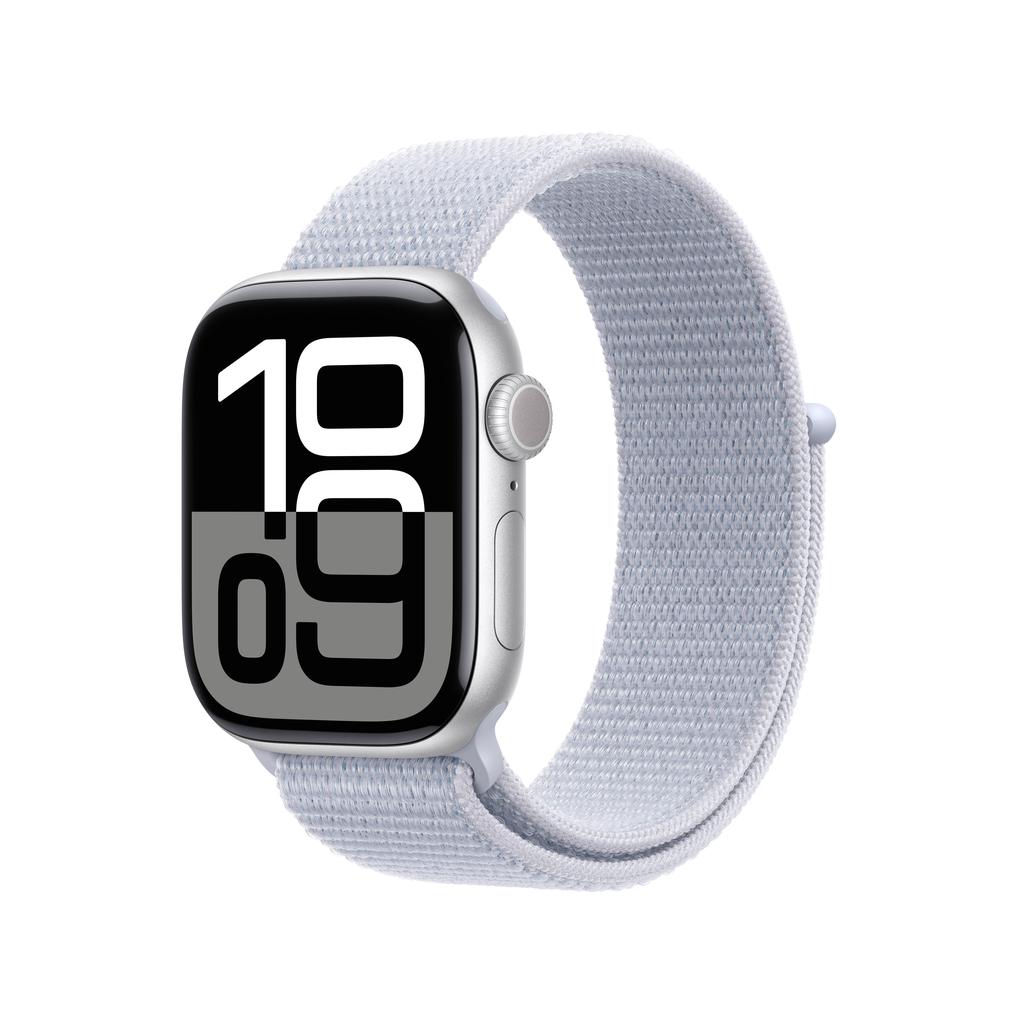 Apple Watch Series 10 (2024) GPS 42 mm - Aluminium Silver - Sport loop Blue Reconditionné - Apple refurbished available on Backmarket