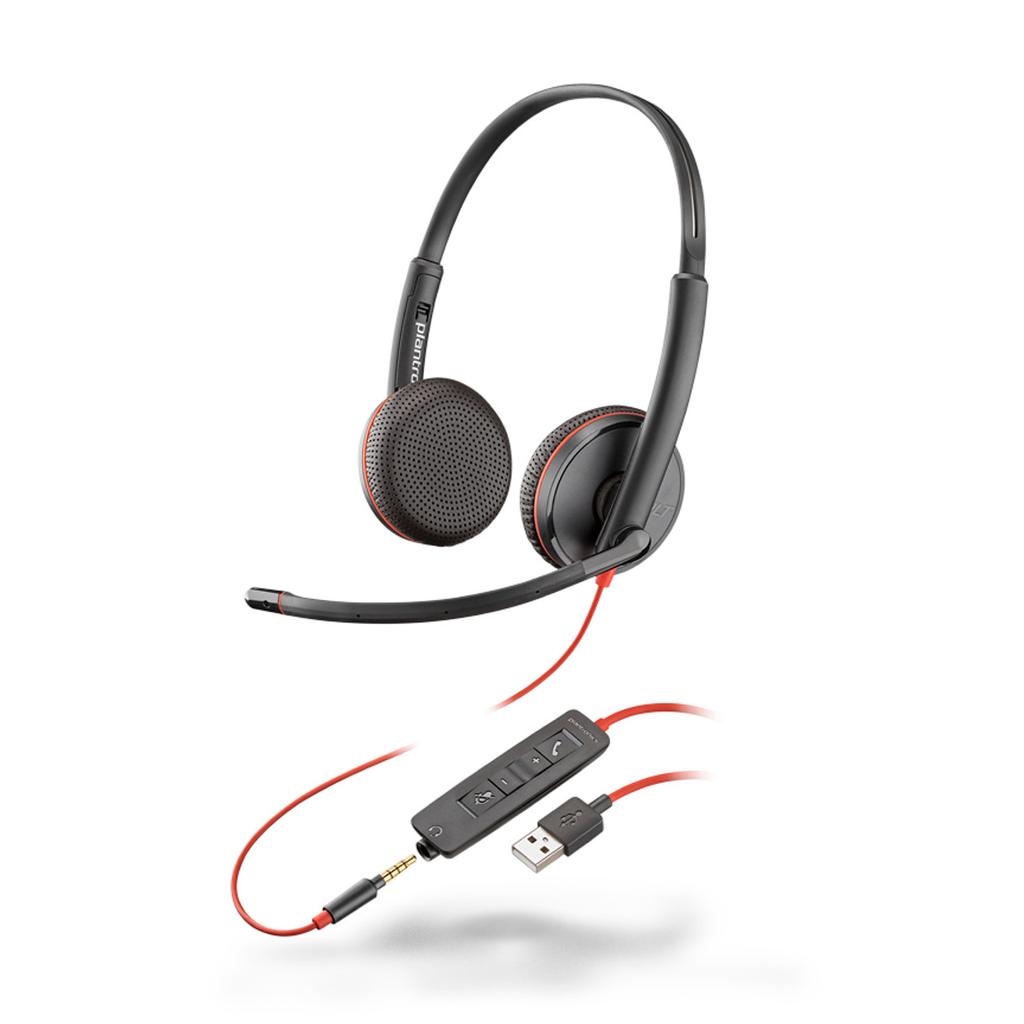 Poly Blackwire C3225 Headphone with microphone - Black Refurbished - N/A (Il existe plusieurs marques avec le nom "Poly", il refurbished available on Backmarket