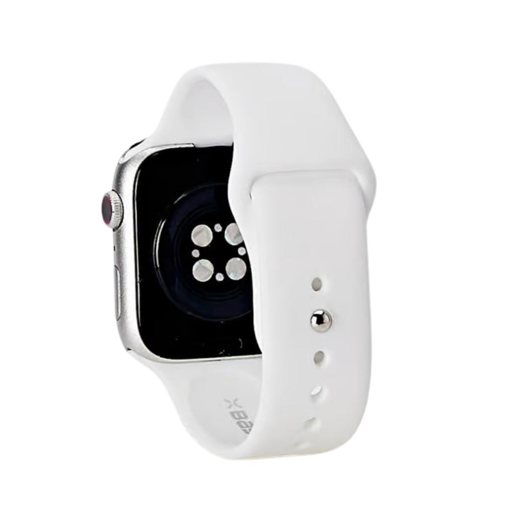 Buy Silicone Band for Apple Watch – Fits 42/44/45/49mm – White Refurbished - $14.00 Silicone Band for Apple Watch – Fits 42/44/45/49mm – White Refurbished - N/A (ou "xBase" si vous considérez que c refurbished available on Backmarket