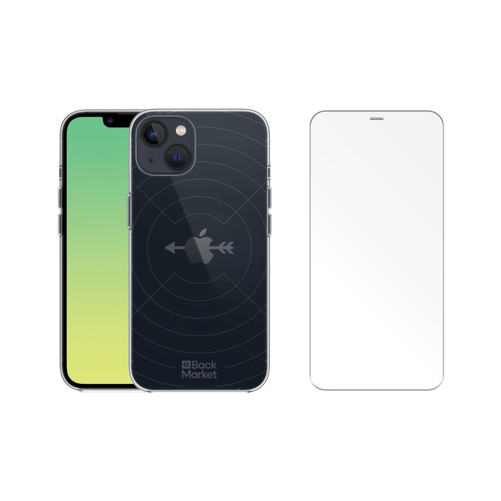 Back Market Case iPhone 14 and protective screen - GRS 4.0 Recycled plastic - Transparent Refurbished - Back Market refurbished available on Backmarket