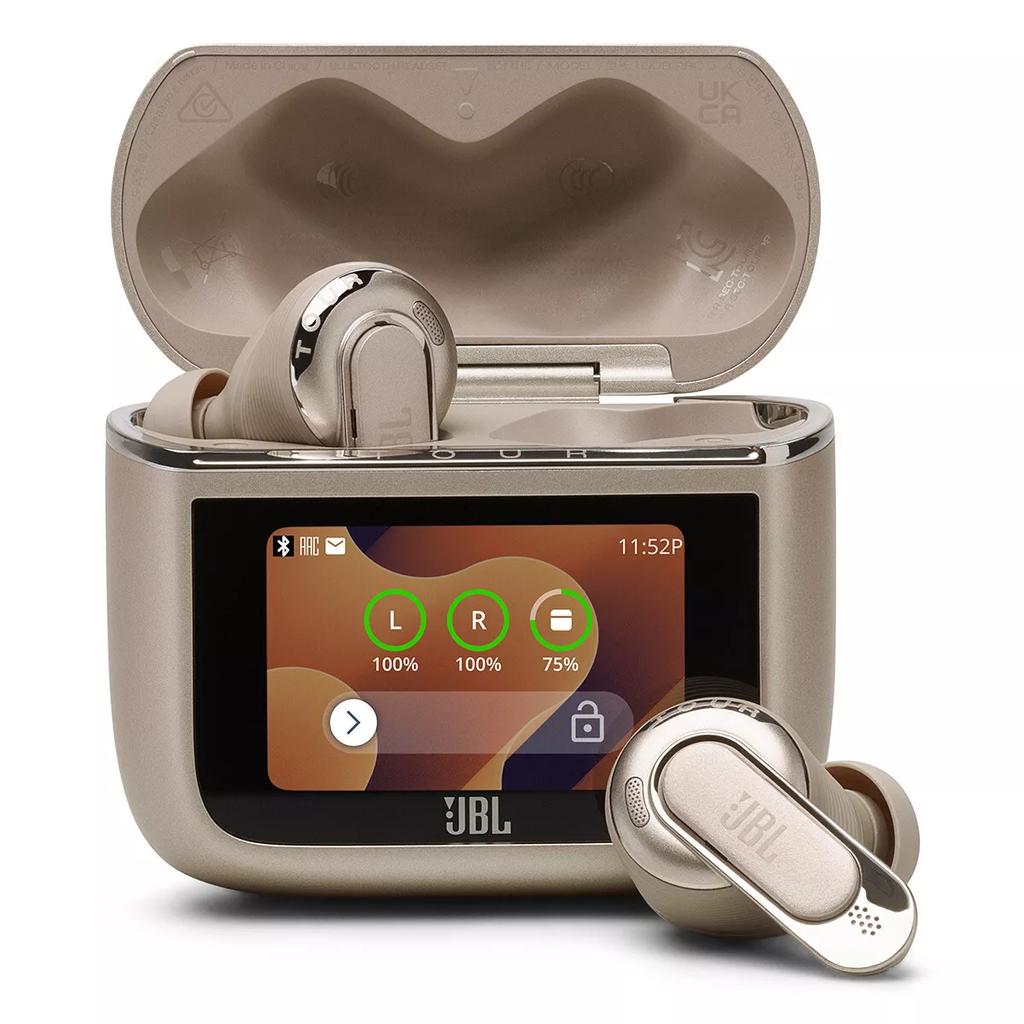 JBL Tour Pro 3 Earbud Noise-Cancelling Bluetooth Earphones - Gold Refurbished - JBL refurbished available on Backmarket