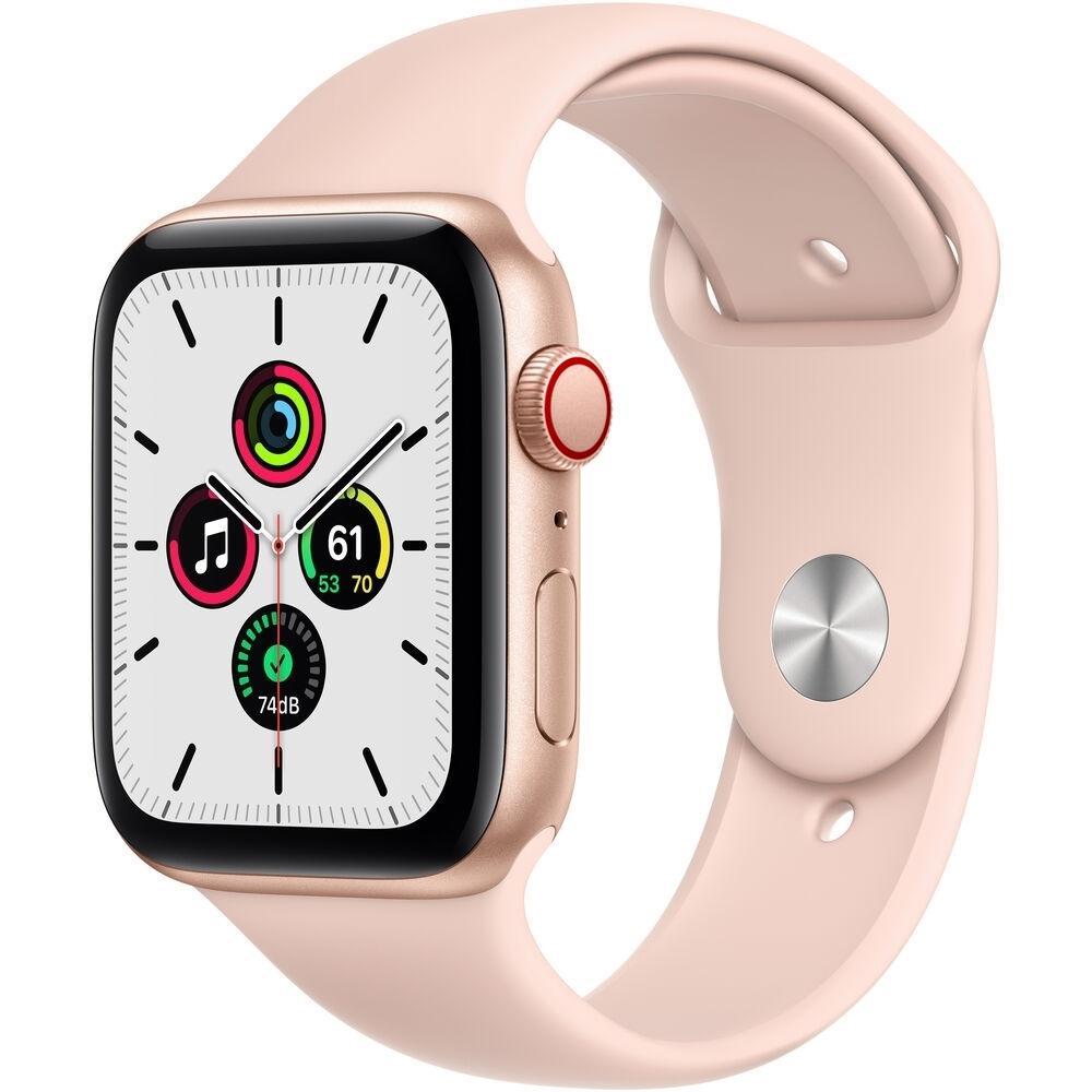 Apple Watch Series SE 1 (2020) GPS + Cellular 44 mm - Aluminium Gold - Sport band Pink Refurbished - Apple refurbished available on Backmarket