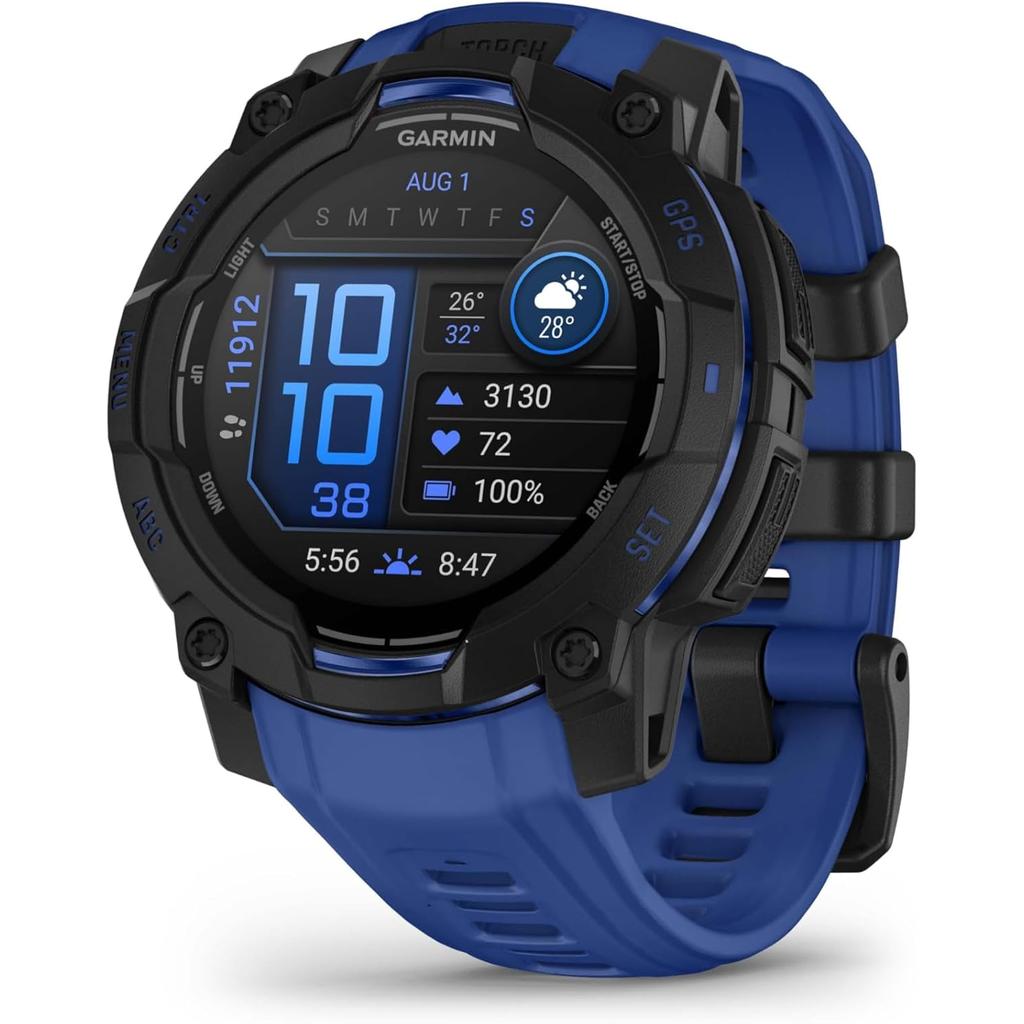 Garmin Instinct 3 Bluetooth 45 mm - Blue Reconditionné - Garmin refurbished available on Backmarket