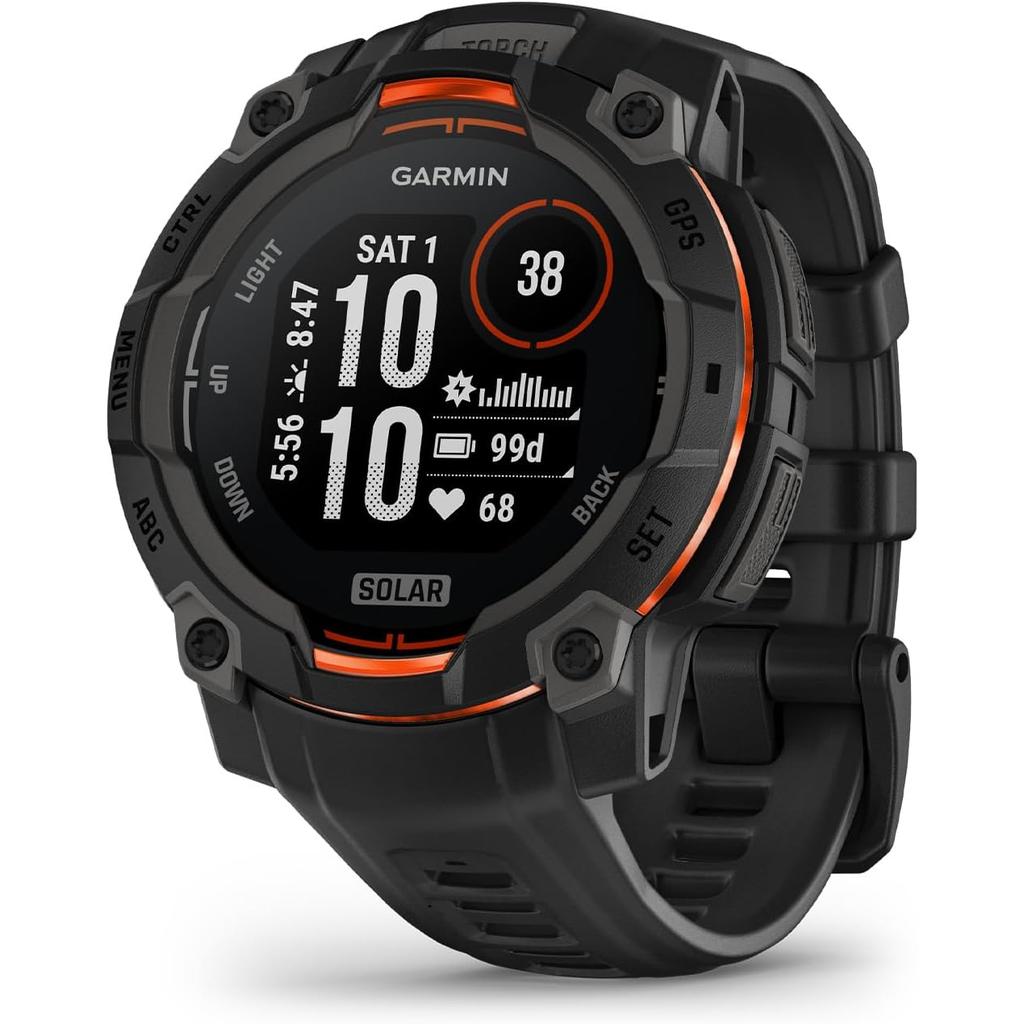 Garmin Instinct 3 Solar Bluetooth 45 mm - Black Refurbished - Garmin refurbished available on Backmarket