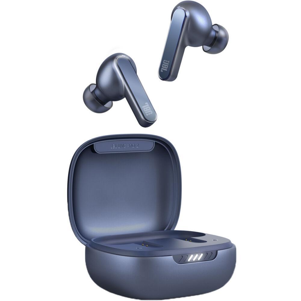 JBLLIVEPRO2TWSUAM-Z Earbud Noise-Cancelling Bluetooth Earphones - Blue Reconditionné - JBL refurbished available on Backmarket