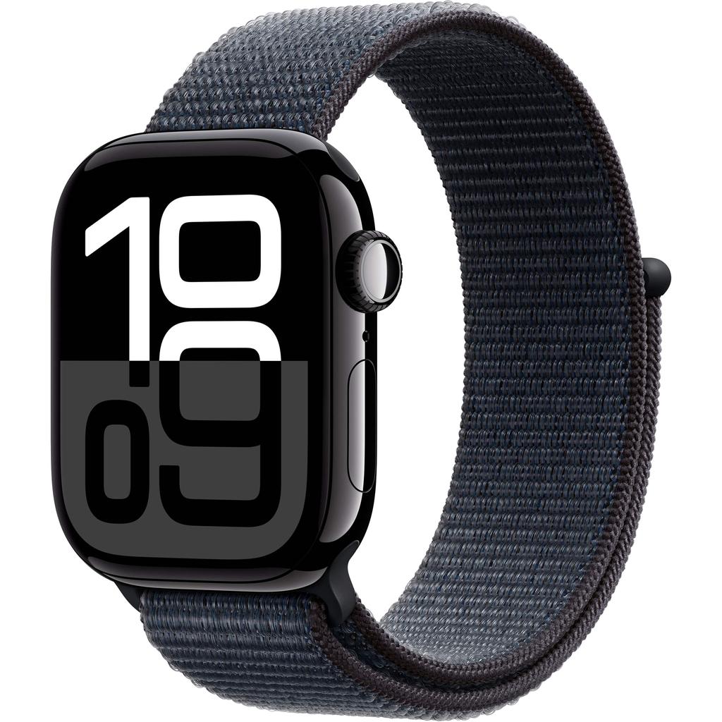 Apple Watch Series 10 (2024) GPS 42 mm - Aluminium Jet Black - Sport loop Black Reconditionné - Apple refurbished available on Backmarket
