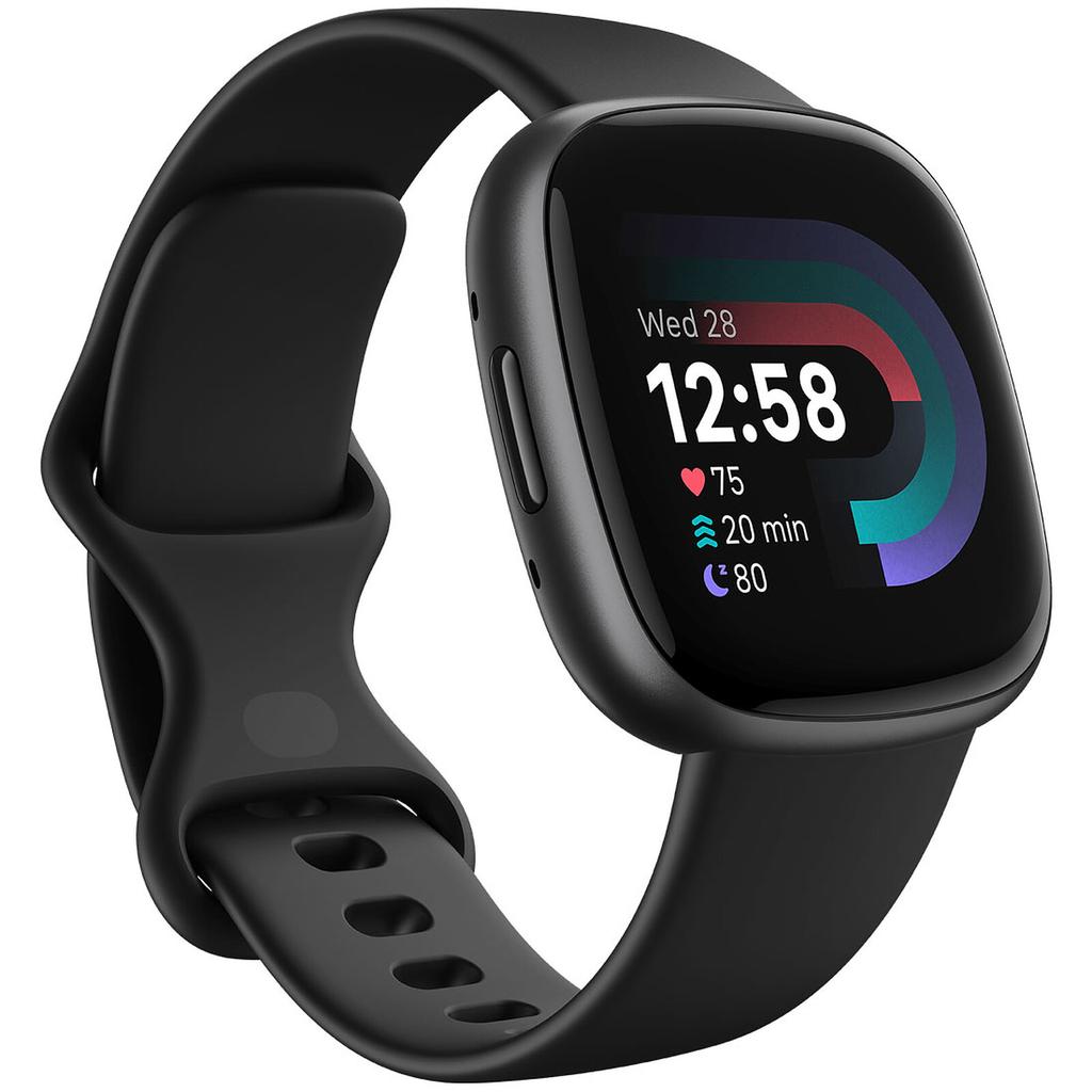 Fitbit Smart Watch Versa 4 HR GPS - Black Reconditionné - Fitbit refurbished available on Backmarket