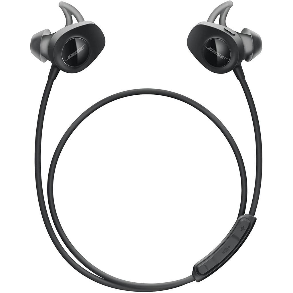 Bose SoundSport 761529-0010 Earbud Noise-Cancelling Bluetooth Earphones - Black Refurbished - Bose refurbished available on Backmarket