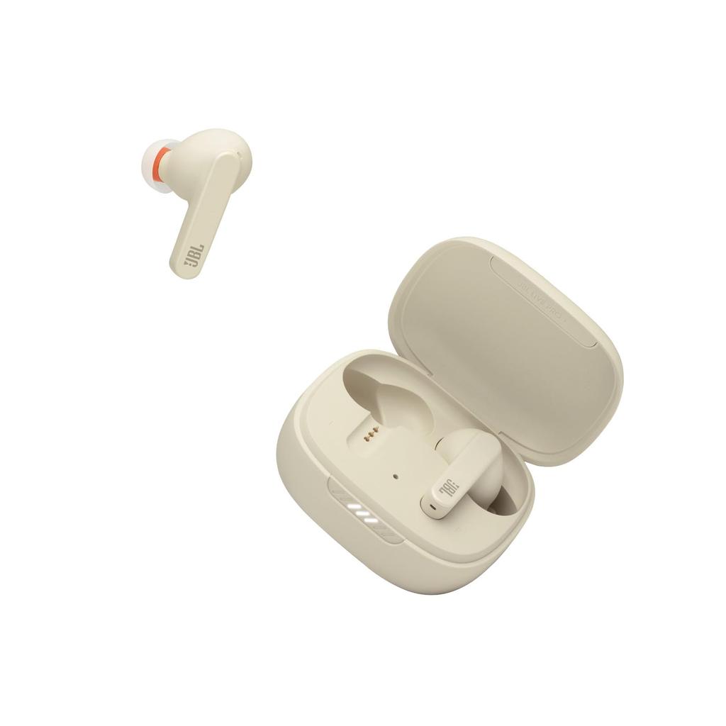 JBL Live Pro+ Earbud Noise-Cancelling Bluetooth Earphones - Beige Refurbished - JBL refurbished available on Backmarket