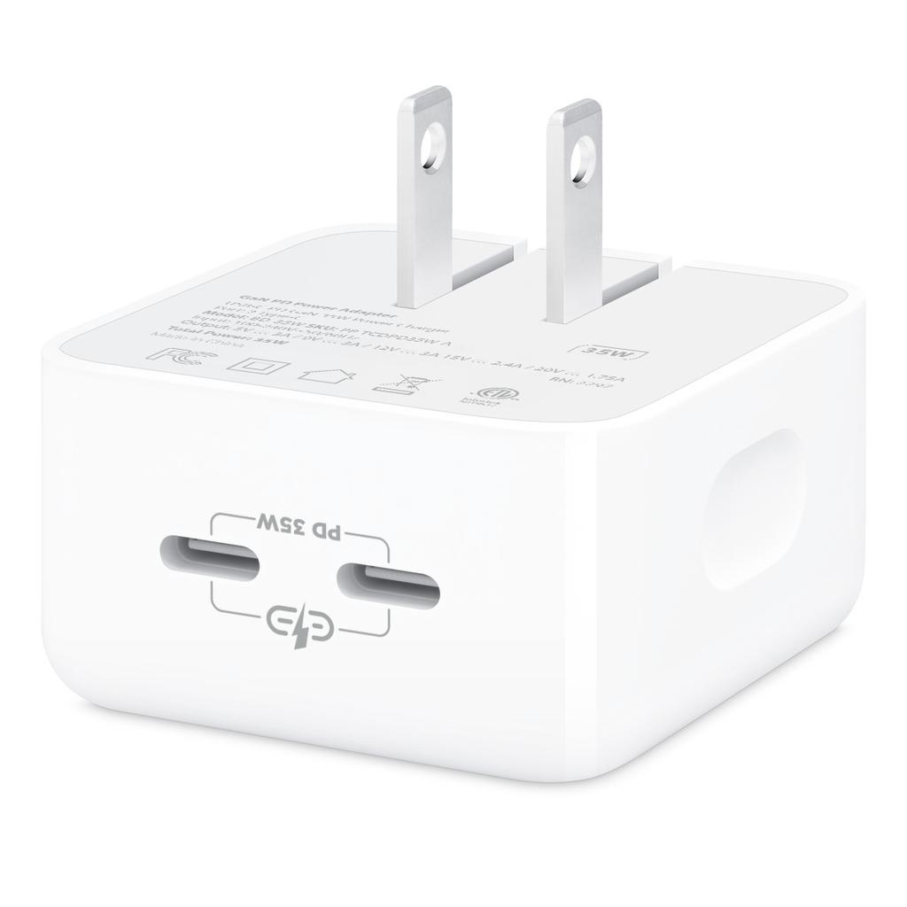 Powerp 35W Dual USB-C PD Wall Power Adapter Smartphone Accessories Refurbished - N/A (Il n'y a pas assez d'in refurbished available on Backmarket