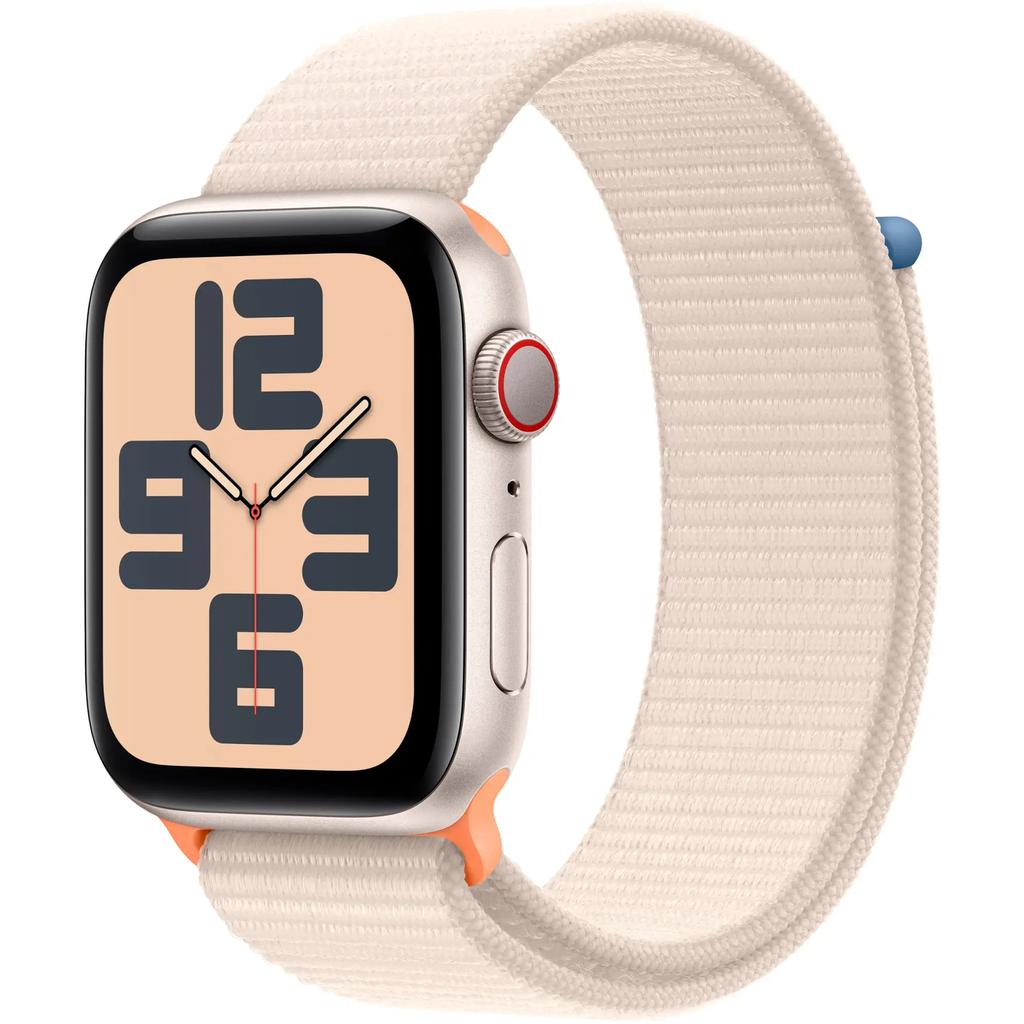 Apple Watch Series SE 2 (2022) GPS + Cellular 44 mm - Aluminium Starlight - Sport loop Starlight Reconditionné - Apple refurbished available on Backmarket