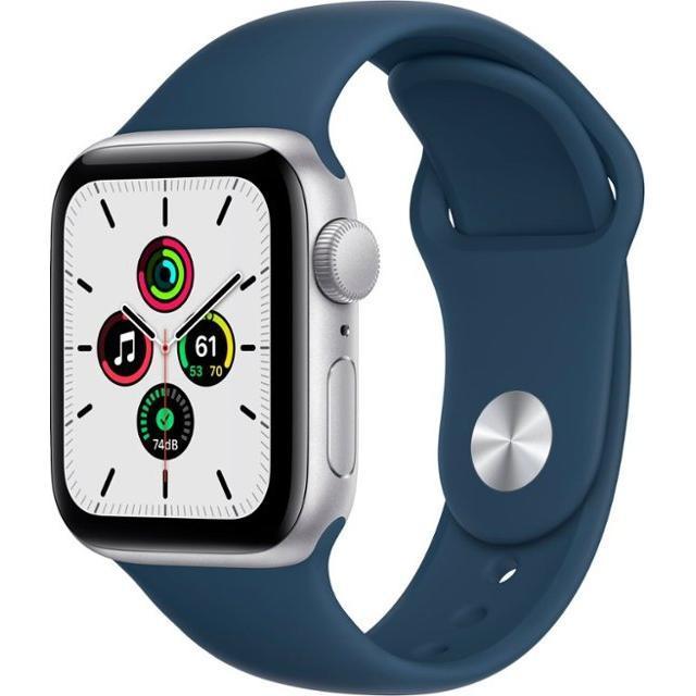 Apple Watch Series SE 1 (2020) GPS 40 mm - Aluminium Silver - Sport band Blue Reconditionné - Apple refurbished available on Backmarket