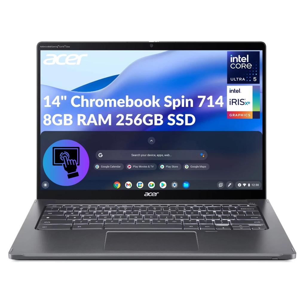 Acer Chromebook Spin 714 Core Ultra 5 115U 1.3 GHz 256 GB eMMC - 8 GB Refurbished - Acer refurbished available on Backmarket