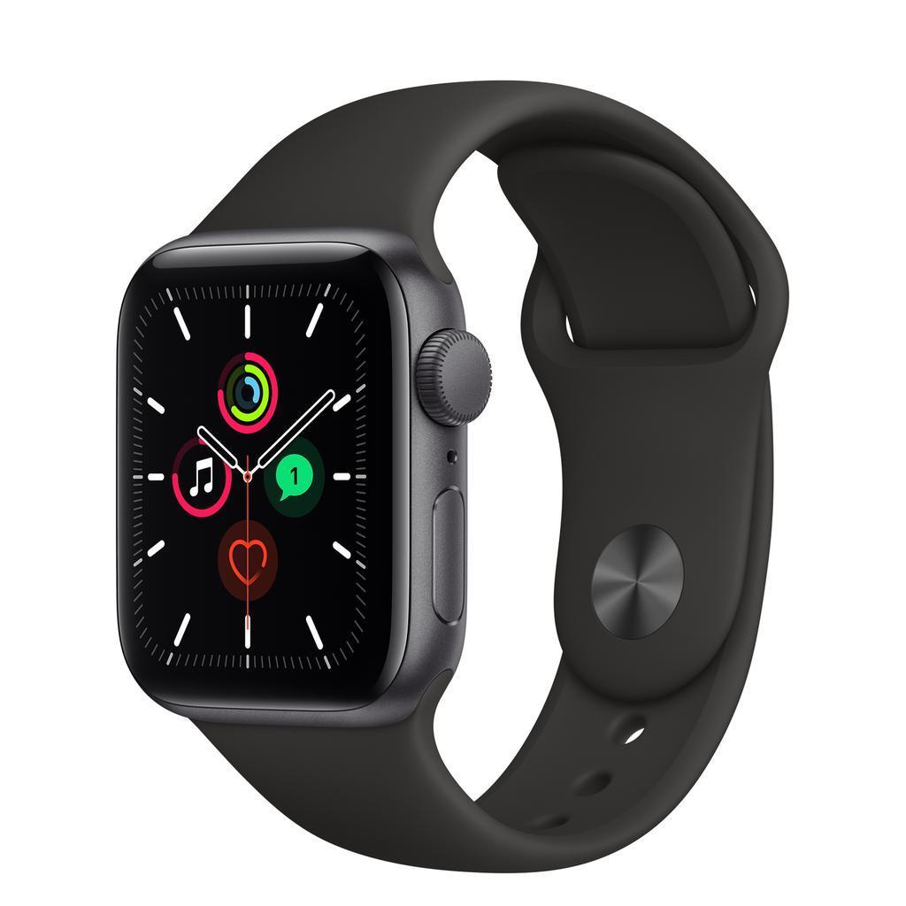 Apple Watch Series SE 1 (2020) GPS 44 mm - Aluminium Space Gray - Sport band Black Refurbished - Apple refurbished available on Backmarket